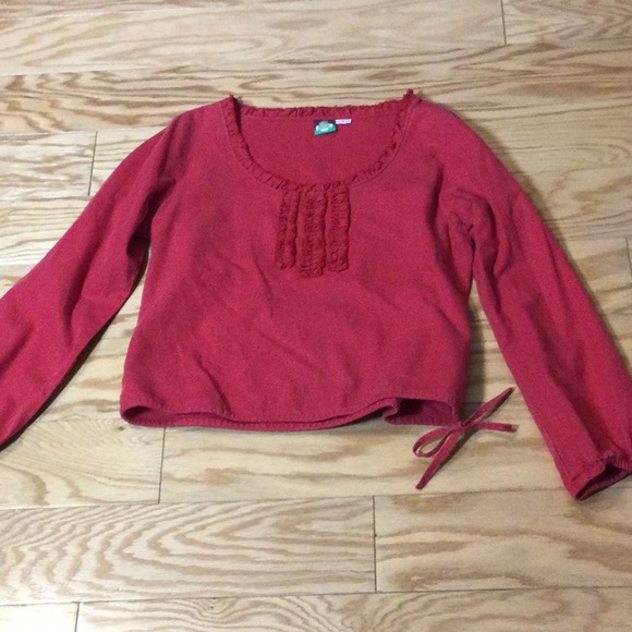 16 HEMP red linen top - Picture 3 of 16